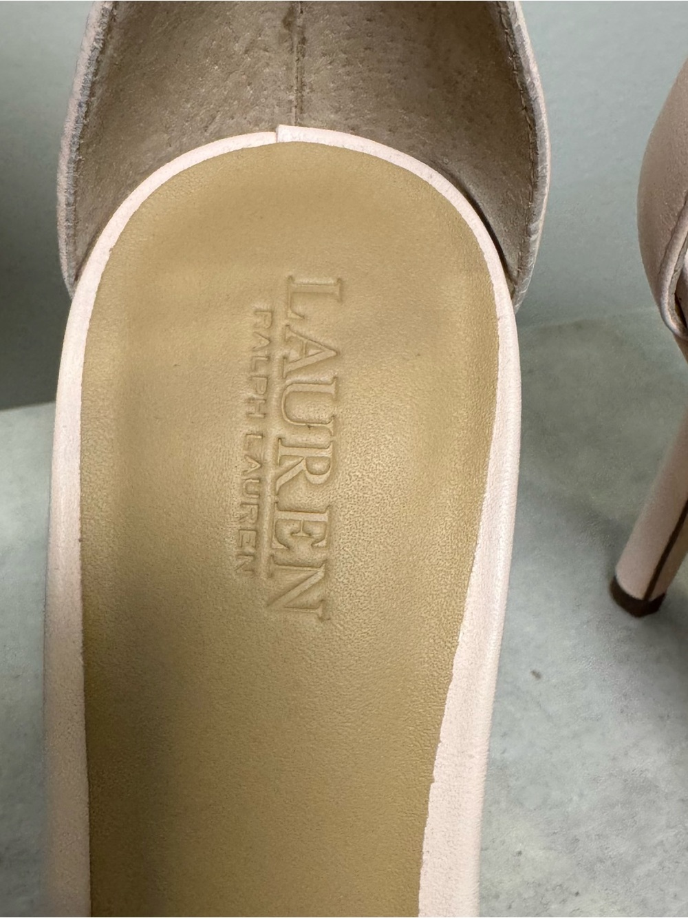 Ralph Lauren Elegant Pink Floral Ankle-Strap Women's Heels, size 7.5, NWOT - Picture 5 of 8